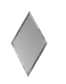 РС200х340-Зеркальная плитка Ромб серебро 200х340мм фацет 10мм