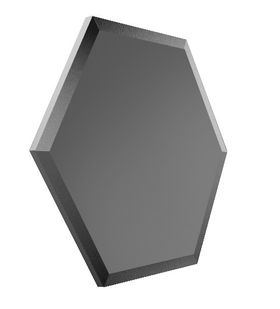 ПГМП200х86-Зеркальная плитка Полусота графит матовый прямая 200х86мм фацет 10мм