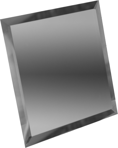 ГК-25-Зеркальная плитка графит квадрат 250х250мм фацет 10мм