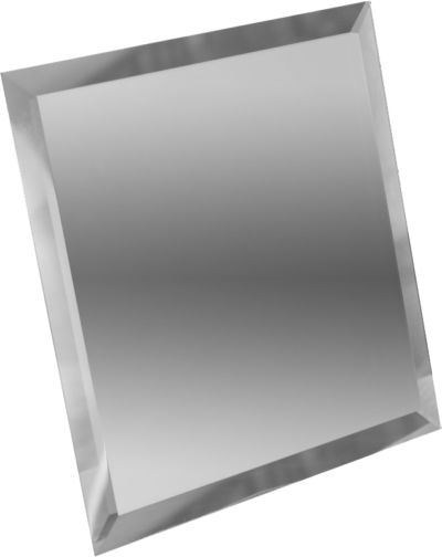 СК-10-Зеркальная плитка серебро квадрат 100х100мм фацет 10мм