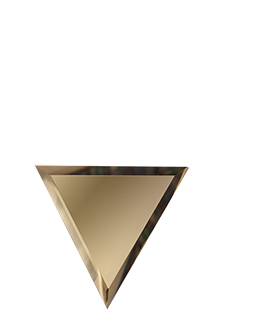 РБП200х170-Зеркальная плитка Полуромб бронза угол 200х170мм фацет 10мм