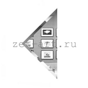 СУ-20-Зеркальная плитка серебро угол 200х200мм фацет 10мм