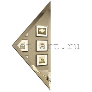 БУ-18-Зеркальная плитка бронза угол 180х180мм фацет 10мм
