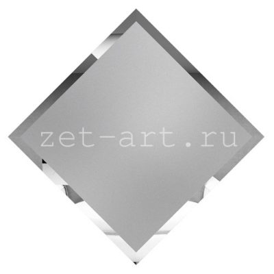 СМК-18-Зеркальная плитка серебро матовый квадрат 180х180мм фацет 10мм