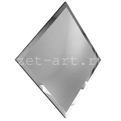 СМК-25-Зеркальная плитка серебро матовый квадрат 250х250мм фацет 10мм
