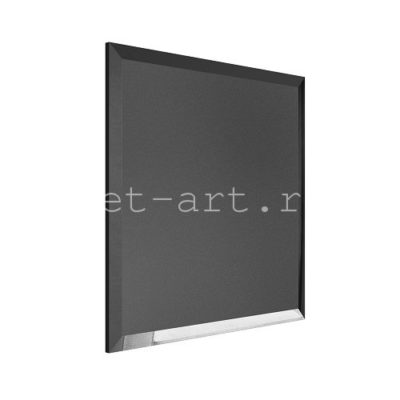 ГМК295-Зеркальная потолочная плитка графит матовый квадрат 295х295мм фацет 10мм