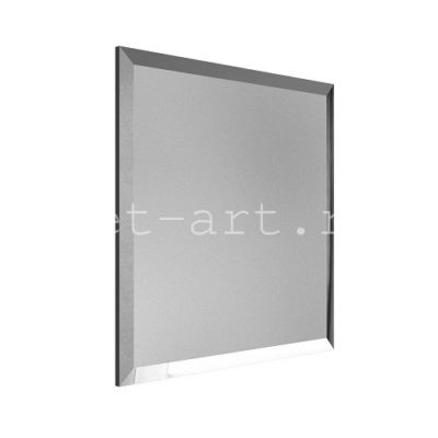 СМК-30-Зеркальная плитка серебро матовый квадрат 300х300мм фацет 10мм