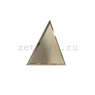 РБМУ300х255-Зеркальная плитка Полуромб бронза матовая угол 300х255мм фацет 10мм