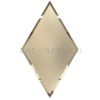 РСМУ300х255-Зеркальная плитка Полуромб серебро матовое угол 300х255мм фацет 10мм