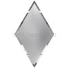 РСМУ200х170-Зеркальная плитка Полуромб серебро матовое угол 200х170мм фацет 10мм
