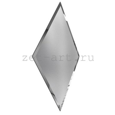 РСМ200х340-Зеркальная плитка Ромб серебро матовое 200х340мм фацет 10мм