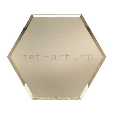 СБМ300х259-Зеркальная плитка Сота бронза матовая 300х259мм фацет 10мм