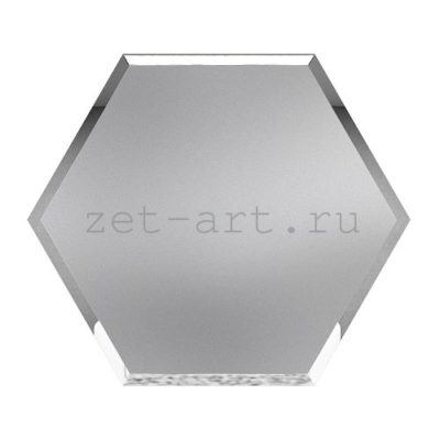 ССМ200х173-Зеркальная плитка Сота серебро матовое 200х173мм фацет 10мм