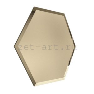 СБМ250х216-Зеркальная плитка Сота бронза матовая 250х216мм фацет 10мм