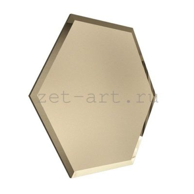 СБМ300х259-Зеркальная плитка Сота бронза матовая 300х259мм фацет 10мм