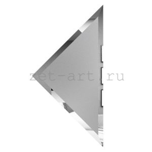 СМУ-30-Зеркальная плитка серебро матовый угол 300х300мм фацет 10мм