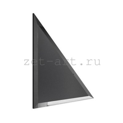ГМУ-15-Зеркальная плитка графит матовый угол 150х150мм фацет 10мм