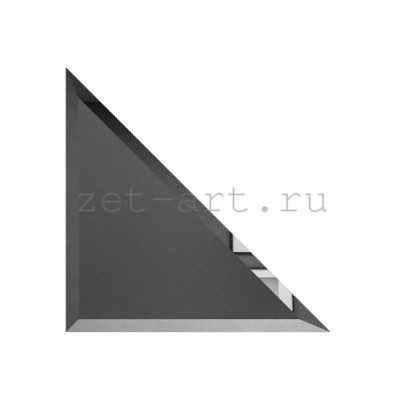 ГМУ-25-Зеркальная плитка графит матовый угол 250х250мм фацет 10мм