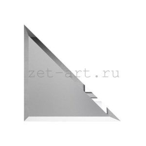 СМУ-18-Зеркальная плитка серебро матовый угол 180х180мм фацет 10мм