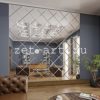 Зеркальное панно на заказ зеркальная плитка квадраты большие с фацетом в спальне